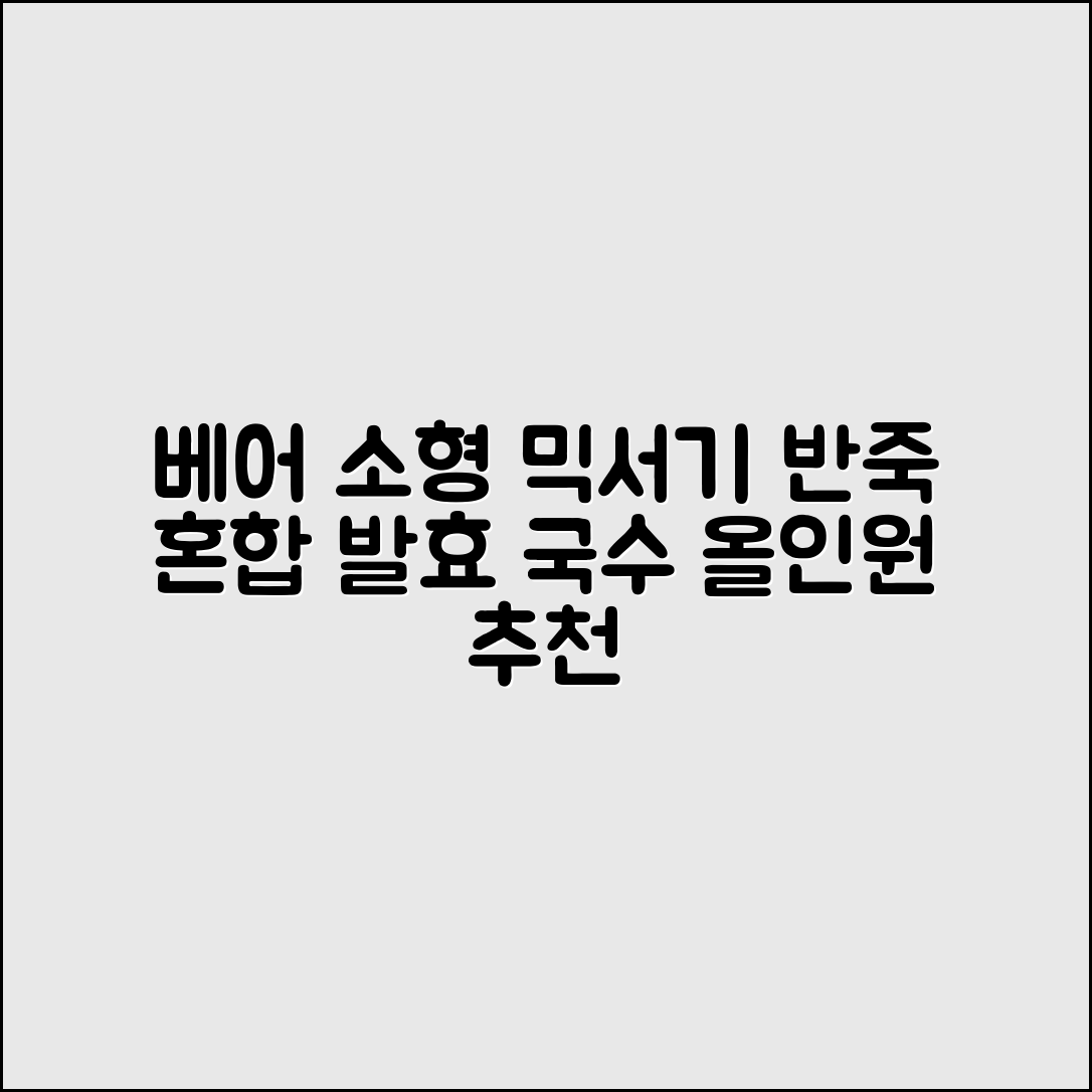 Bear 소형 믹서기계 반죽 혼합 발효 국수 올인원 기계 추천 리뷰