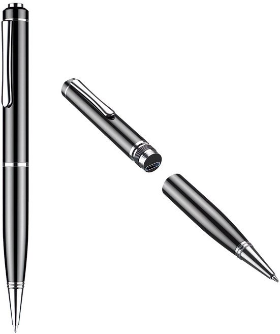 RUN 기술 초소형 볼펜녹음기 고음질 펜형 녹음 장시간 32G 휴대용, 블랙, ZD42+할인