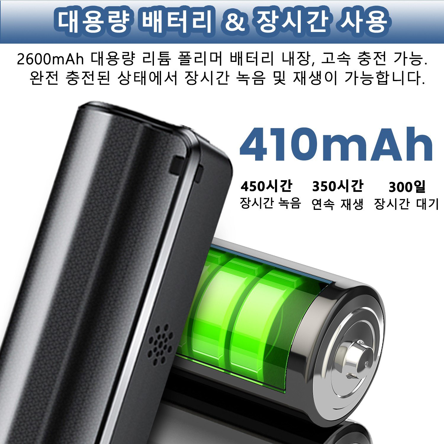 QZT 초소형 녹음기 고음질 장시간 연속 400 시간 자동 음성 감지 원터치 녹음 MZ002, MZ002-16GB 상세 이미지 2