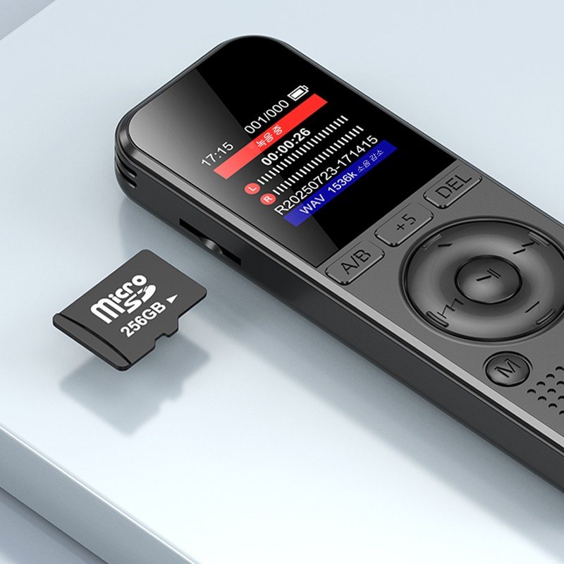 RUN기술 초고음질 녹음기 소형 장시간 휴대용 노이즈캔슬링 64GB, 블랙쿠폰할인 상세 이미지 2