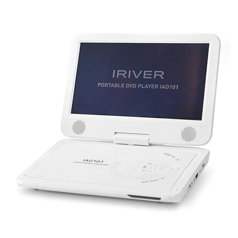 아이리버 휴대용 DVD플레이어 IAD101 최대 약 10시간 재생 CD리핑 리모컨 차일드락 HDMI 출력 화면만끄고 재생가능 영어흘려듣기, IAD101-화이트할인· 09:17:07 상세 이미지 1