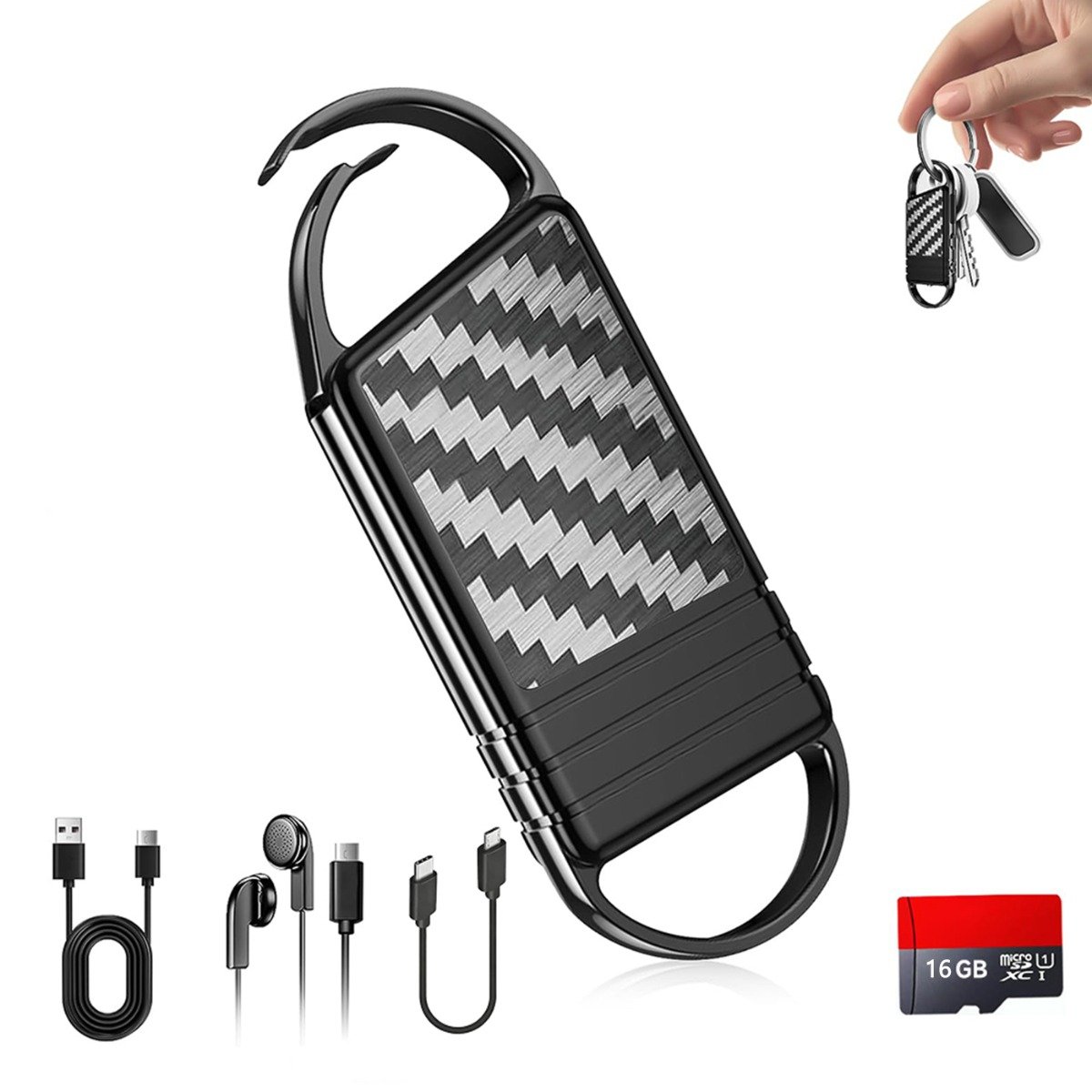 신클퍼 스마트 미니녹음기 고음질 녹음 장시간 녹음 64GB 휴대용녹음기 MP3, 16GB할인 상세 이미지 1