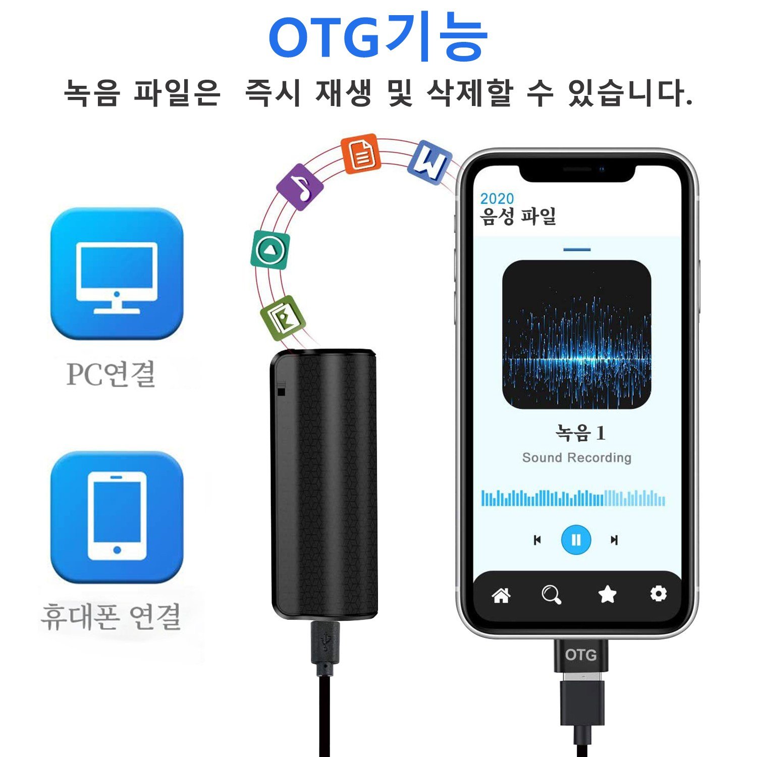 QZT 초소형 녹음기 고음질 장시간 연속 400 시간 자동 음성 감지 원터치 녹음 MZ002, MZ002-16GB 상세 이미지 2