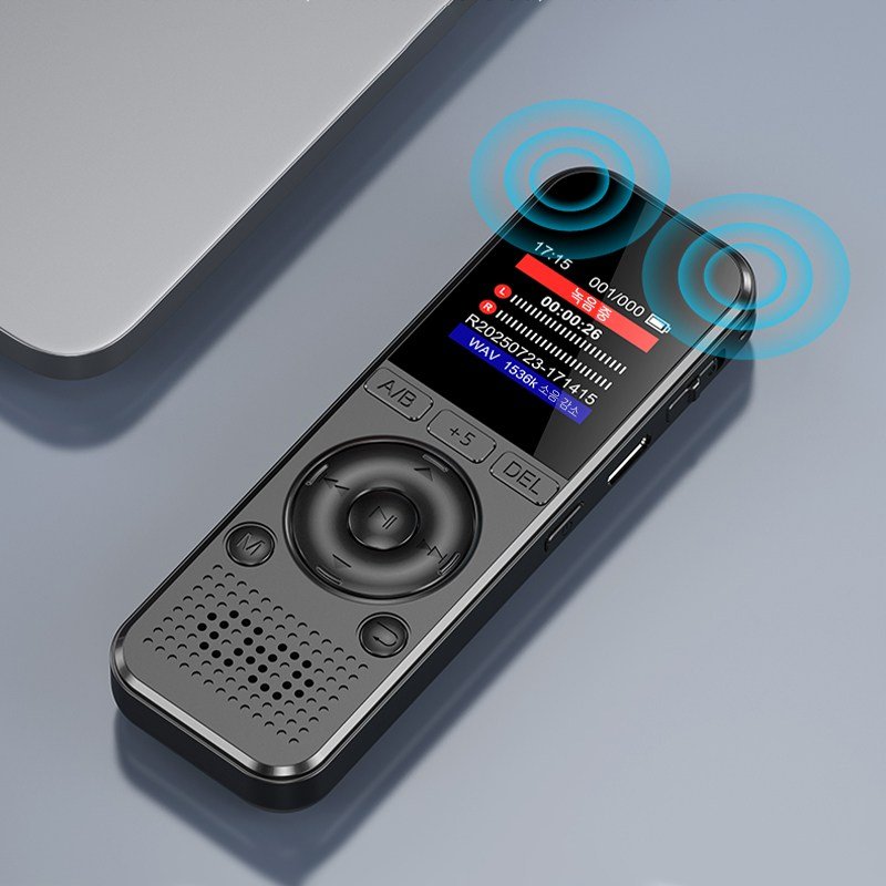 RUN기술 초고음질 녹음기 소형 장시간 휴대용 노이즈캔슬링 64GB, 블랙쿠폰할인 상세 이미지 2