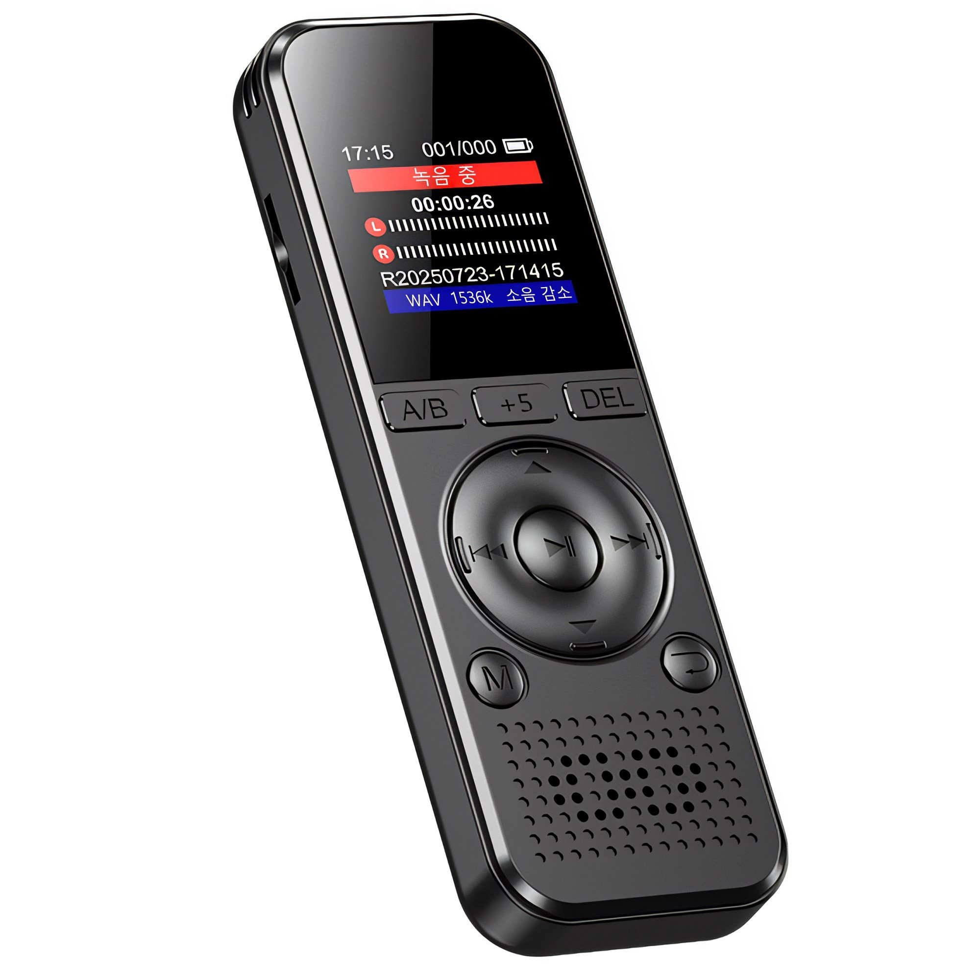 RUN기술 초고음질 녹음기 소형 장시간 휴대용 노이즈캔슬링 64GB, 블랙쿠폰할인 상세 이미지 1