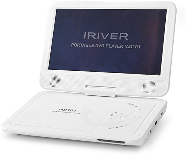 아이리버 휴대용 DVD플레이어 IAD101 최대 약 10시간 재생 CD리핑 리모컨 차일드락 HDMI 출력 화면만끄고 재생가능 영어흘려듣기, IAD101-화이트할인· 09:17:07