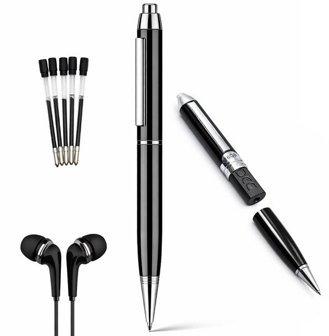 [고정밀고음질] 머레이 볼펜 녹음기 초소형 장시간 휴대용 고성능 볼펜녹음기, pv-3000, 블랙할인