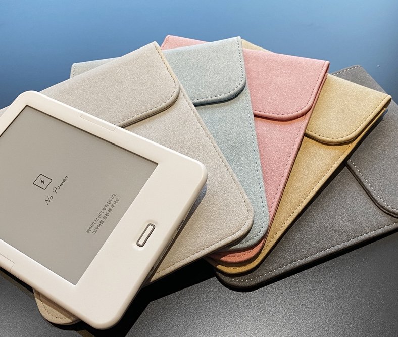 BOHO 이북리더기 PU가죽 파우치, 화이트실버 상세 이미지 2