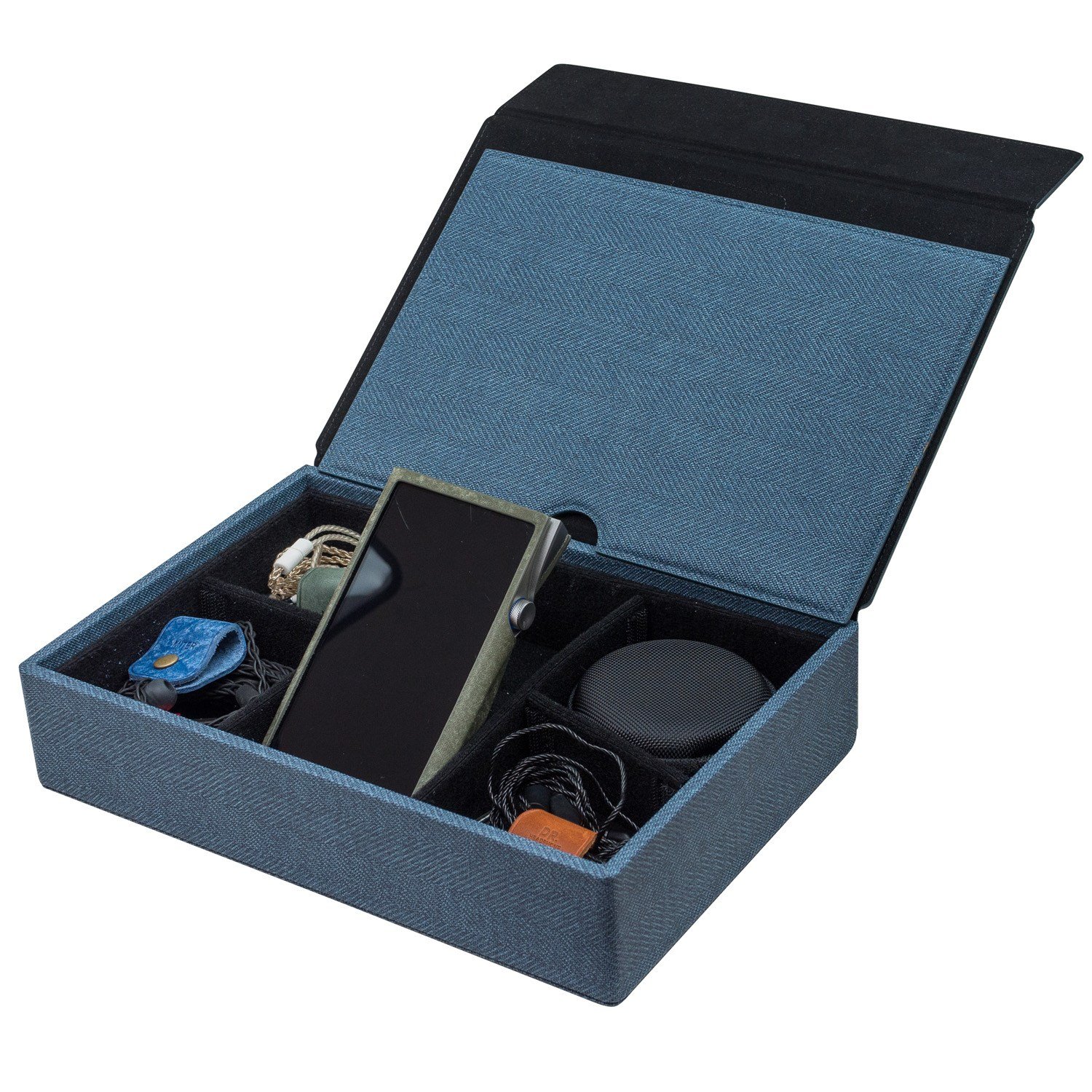 미테르 멀티 이어폰 DAP 플레이어 케이스 6구, 인디고 블루, 6-Earphone Indigo Blue Case 상세 이미지 1