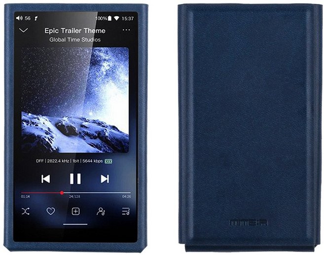 피오 M21 / FiiO M21 / 미테르 가죽 케이스 커버 [이탈리아산 PU인조 가죽] MITER Case, 네이비