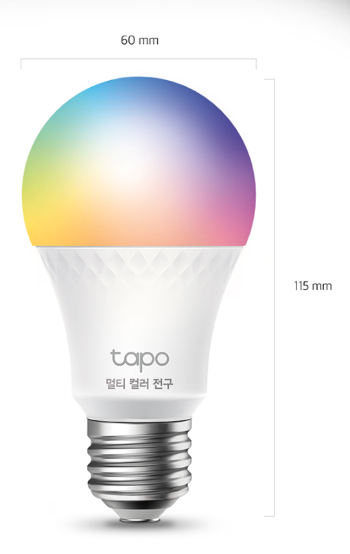 타포 스마트 멀티 컬러 전구 8.6W Tapo L535E, 기타색, 1개 상세 이미지 1
